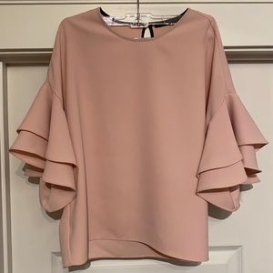 Pale pink Zara blouse!